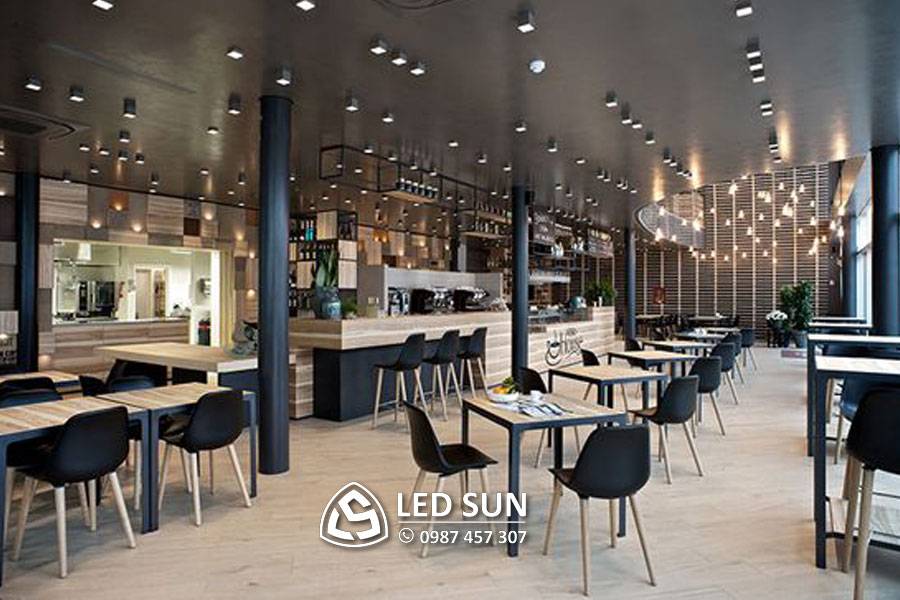 thiết kế nội thất quán cafe phong cách hiện đại